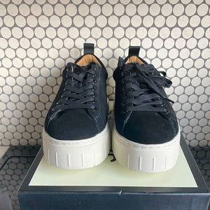 J/Slides black suede sneakers size 7